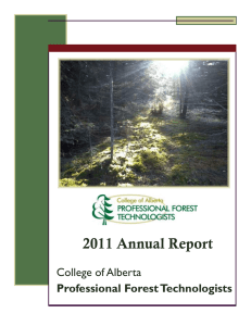 2011 Annual Report - CAPFT - College of Alberta Professional