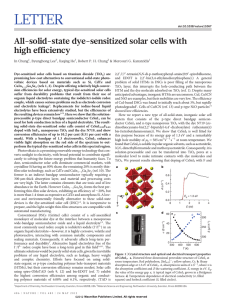 All-solid-state dye-sensitized solar cells with high efficiency