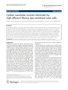 Carbon nanotube counter electrode for high