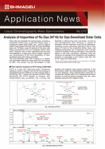 Analysis of Impurities of Ru Dye (N719) for Dye