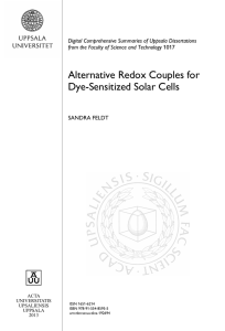Alternative Redox Couples for Dye