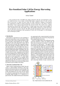 Dye-Sensitized Solar Cell for Energy Harvesting Applications