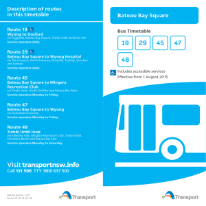 Route 47 Timetable