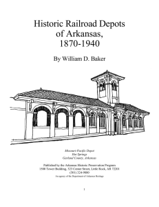 Historic Railroad Depots of Arkansas, 1870-1940