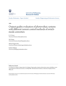 Output quality evaluation of photovoltaic systems