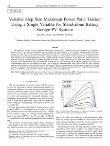 Variable Step Size Maximum Power Point Tracker Using a Single