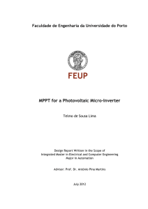 MPPT for MPPT for a Photovoltaic Micro