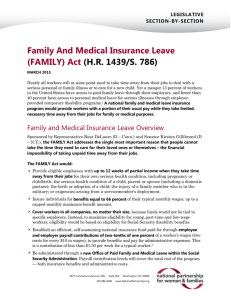 Family And Medical Insurance Leave (FAMILY) Act (H.R. 1439/S. 786)