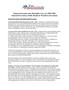 Patient Protection and Affordable Care Act (HR 3590) Selected