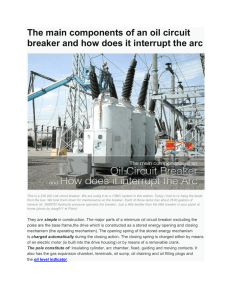 The main components of an oil circuit breaker and how does it