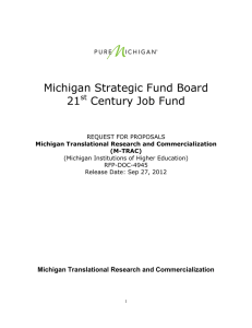 MTRAC RFP - Michigan Economic Development Corporation