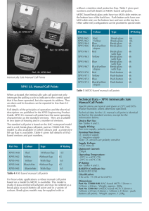 XP95 Intrinsically Safe Manual Call Points