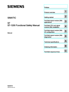 S7-1200 Functional Safety Manual