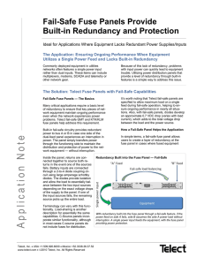 Fail-Safe Fuse Panels Provide Built-in - Support