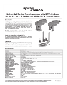 Belimo SVK Series Electric Actuator with UGVL