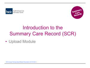 SCR Concept Upload Module