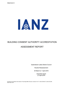 BUILDING CONSENT AUTHORITY ACCREDITATION