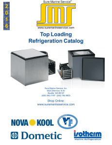 2016 SMS Top Loading Refrigeration Catalog