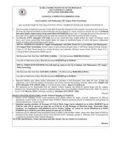 TEQIP-II Goods- Tender Notice - Kamla Nehru Institute of