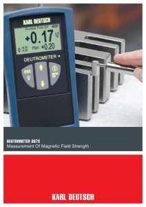 DEUTROMETER 3873 Measurement Of Magnetic Field Strength