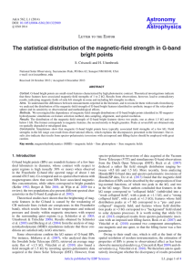 The statistical distribution of the magnetic-field strength in G