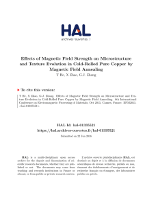 Effects of Magnetic Field Strength on Microstructure and