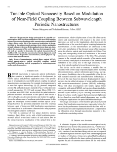 Tunable Optical Nanocavity Based on Modulation of Near