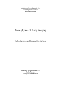 Basic physics of X-ray imaging