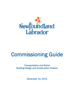 Commissioning Guide - Department of Transportation and Works