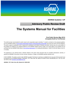 ASHRAE Guideline 1.4P, The Systems Manual for Facilities