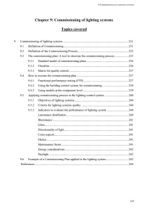 Commissioning of lighting systems