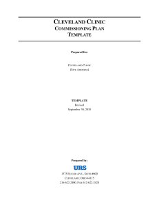 Commissioning Plan