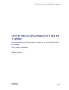 Corrosion Resistance of Stainless Steels in Soils and in Concrete