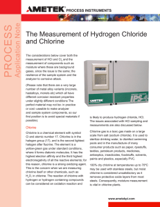 The Measurement of Hydrogen Chloride and Chlorine