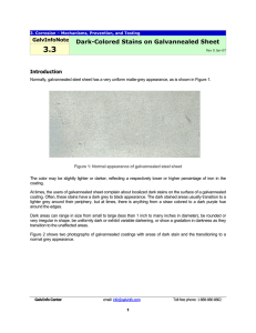 Dark-Colored Stains on Galvannealed Sheet