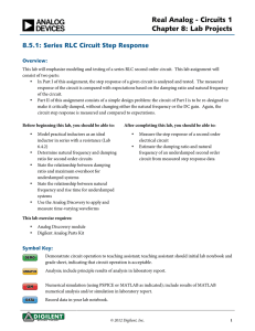Real Analog - Circuits 1 Chapter 8: Lab Projects - Learn