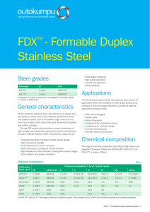 FDX™ - Formable Duplex Stainless Steel