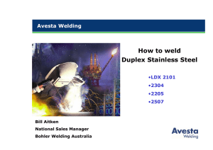 How to weld Duplex Stainless Steel