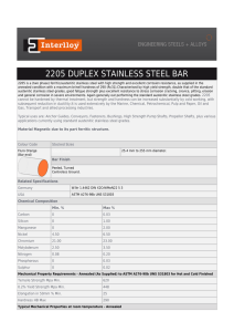 2205 duplex stainless steel bar