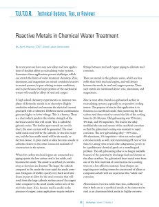 Reactive Metals in Chemical Water Treatment