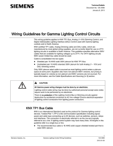 Wiring Guidelines for Gamma Lighting Control Circuits