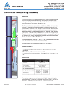 TC-022 Ball Activated Differential Safety Firing Assembly