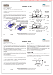 Fitting Of Subcill Fitting Frame Into Aperture Fixing of Frame Foam