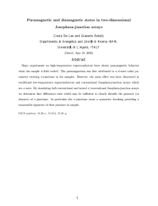 Paramagnetic and diamagnetic states in 2D Josephson junction arrays