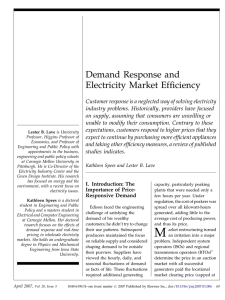 Demand Response and Electricity Market Efficiency