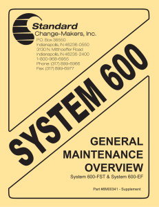 System 600 General Maintenance Guide