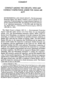 who may conduct inspections under the clean air act?