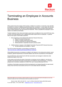 Terminating an Employee in Accounts Business