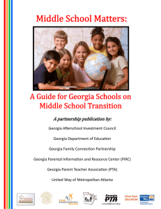 Middle School Transition Toolkit - Georgia Department of Education
