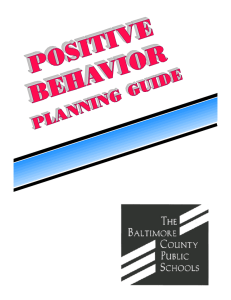 Positive Behavior Planning Guide - Baltimore County Public Schools
